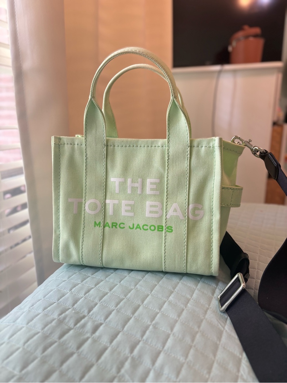 Marc Jacobs The Tote Bag Canvas Small Tote in Light Green